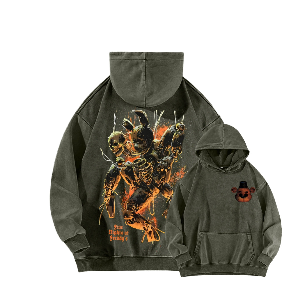 Five Nights At Freddy's Unisex Washed Hoodie 2512023130