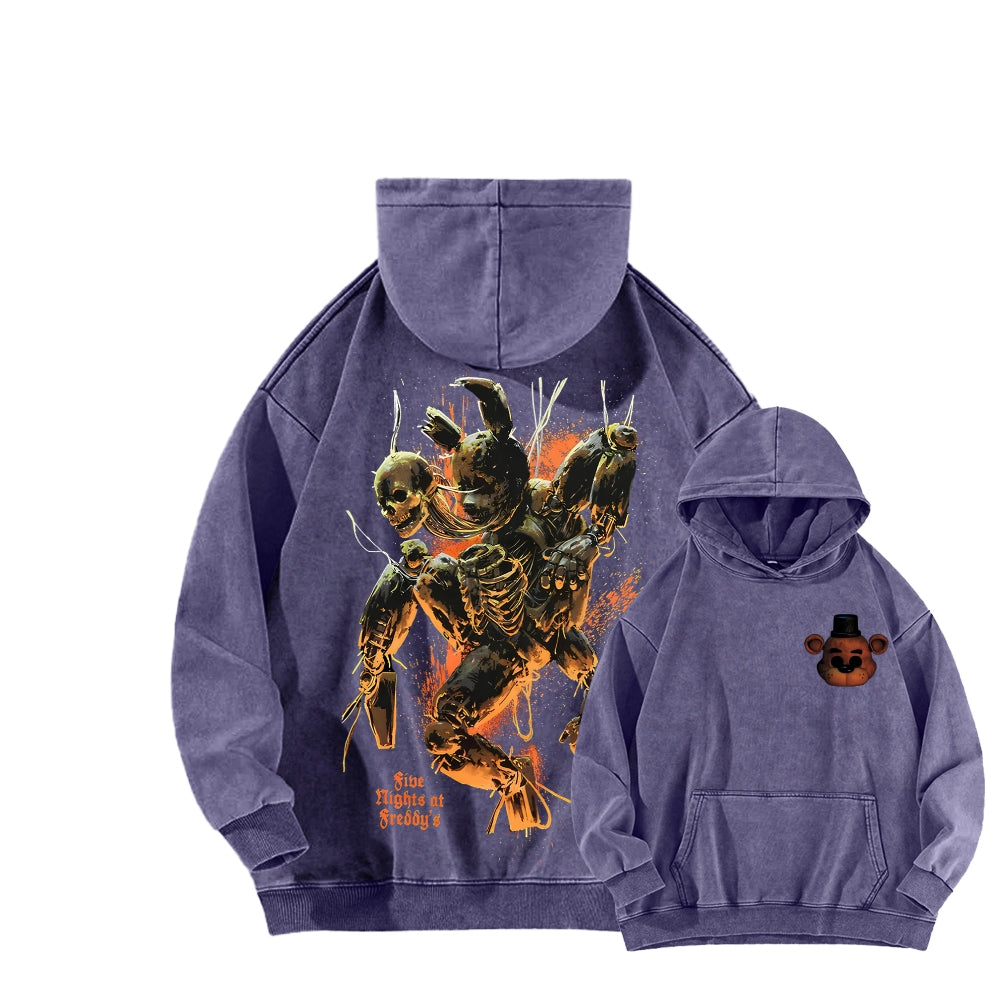 Five Nights At Freddy's Unisex Washed Hoodie 2512023130