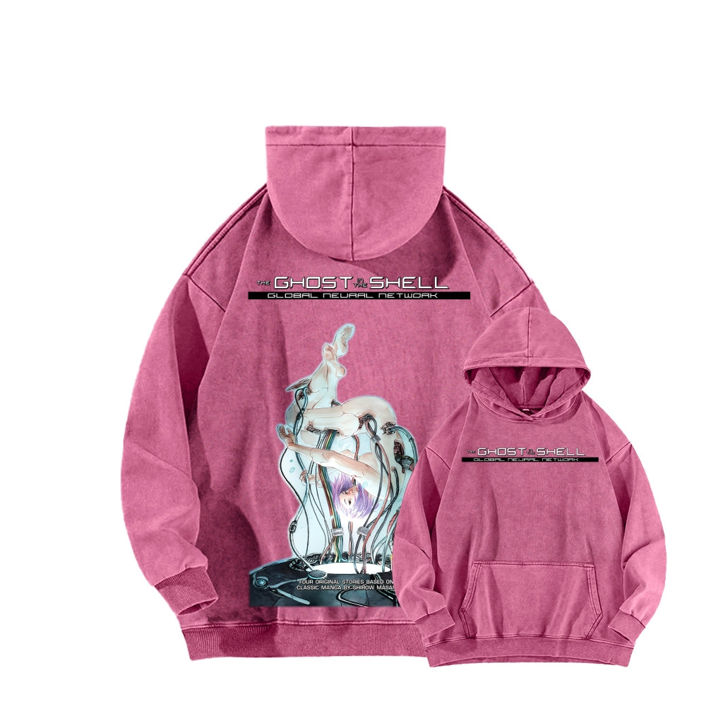 Ghost in the Shell Unisex Washed Hoodie 2601001897