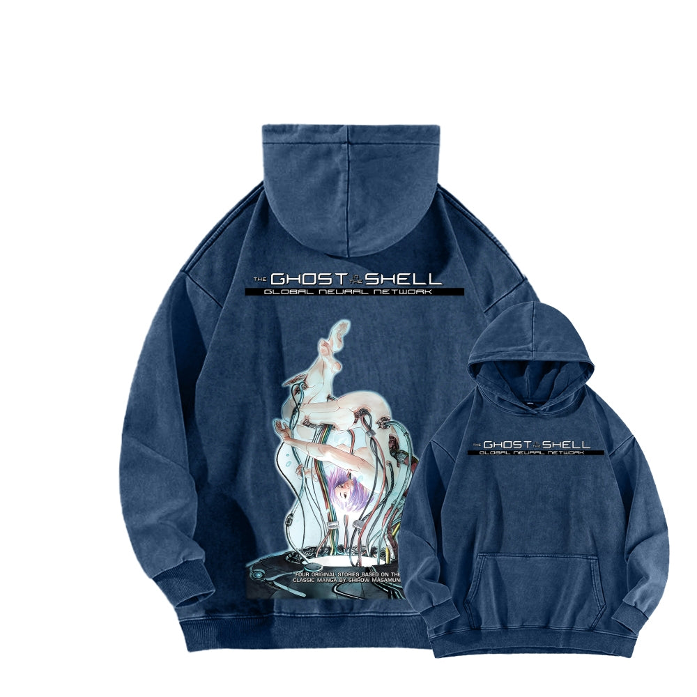 Ghost in the Shell Unisex Washed Hoodie 2601001897