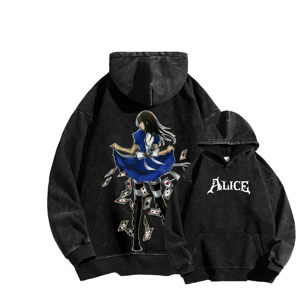 Alice Unisex Washed Hoodie 2601002115