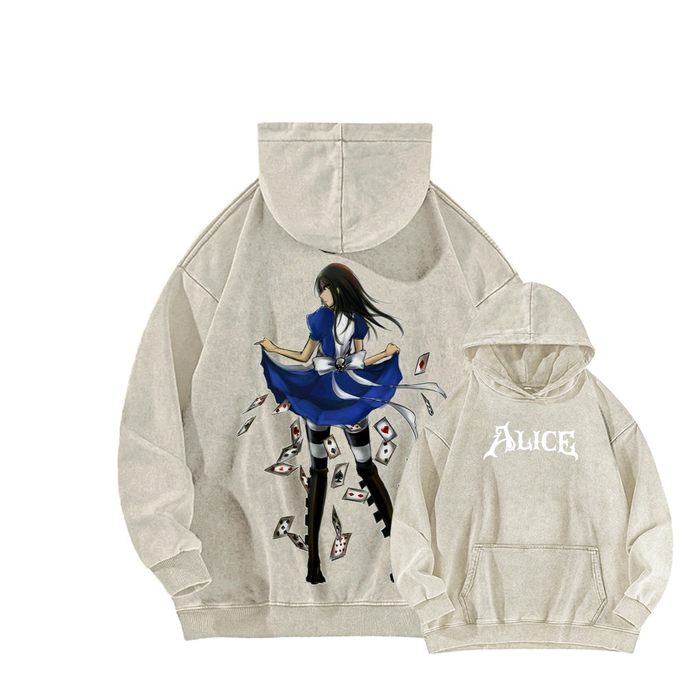 Alice Unisex Washed Hoodie 2601002115