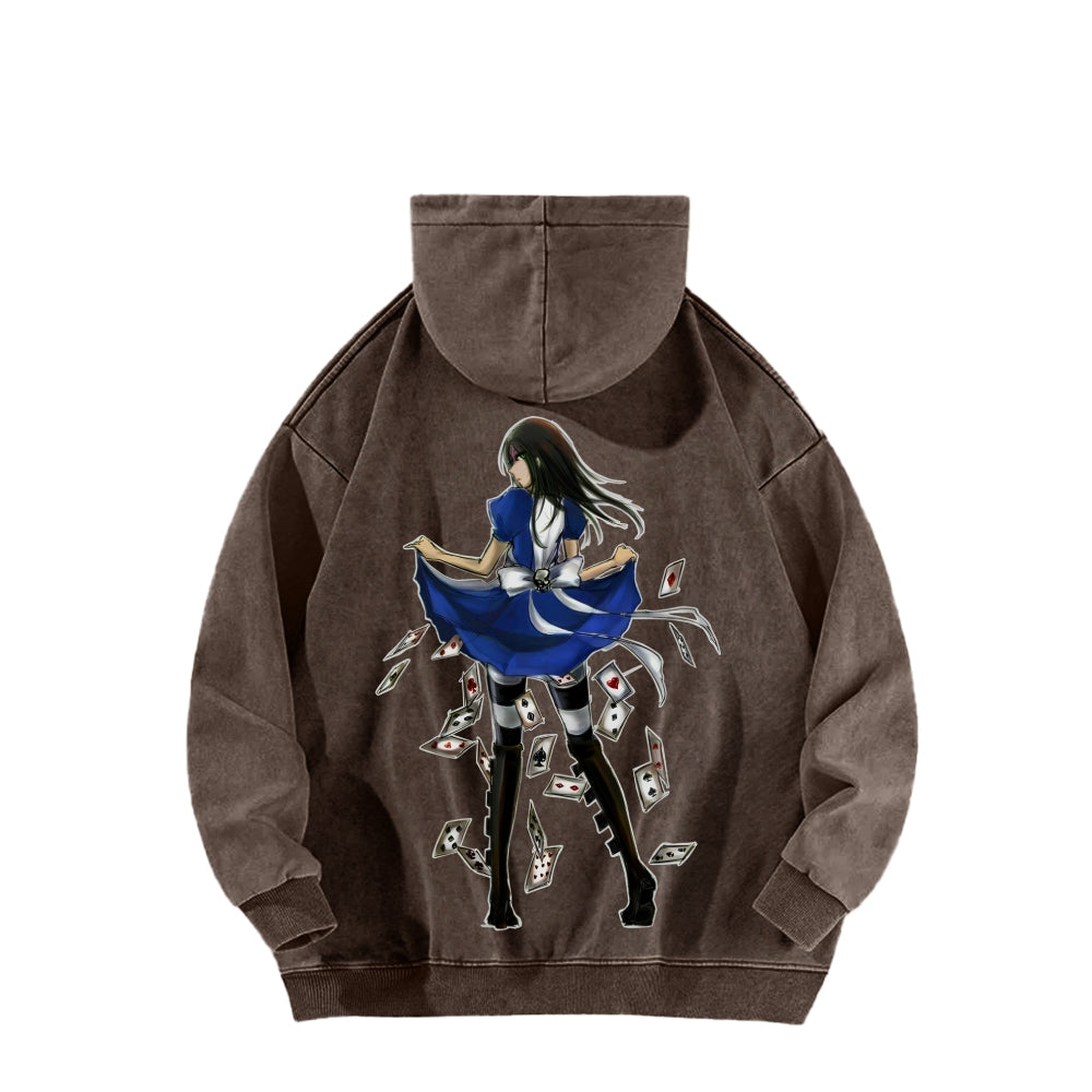 Alice Unisex Washed Hoodie 2601002115