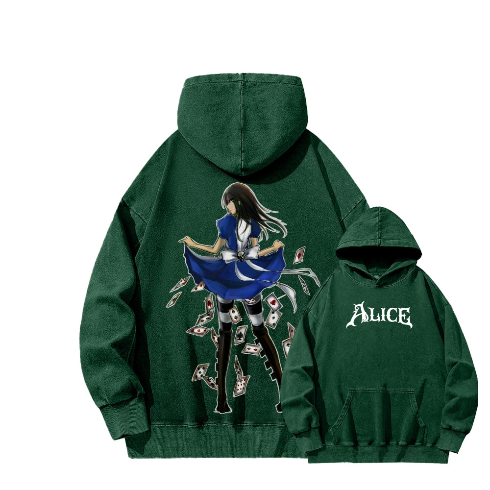 Alice Unisex Washed Hoodie 2601002115