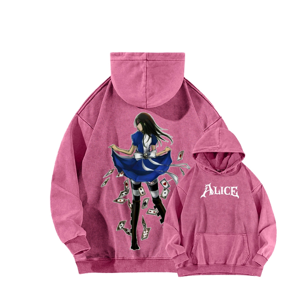 Alice Unisex Washed Hoodie 2601002115