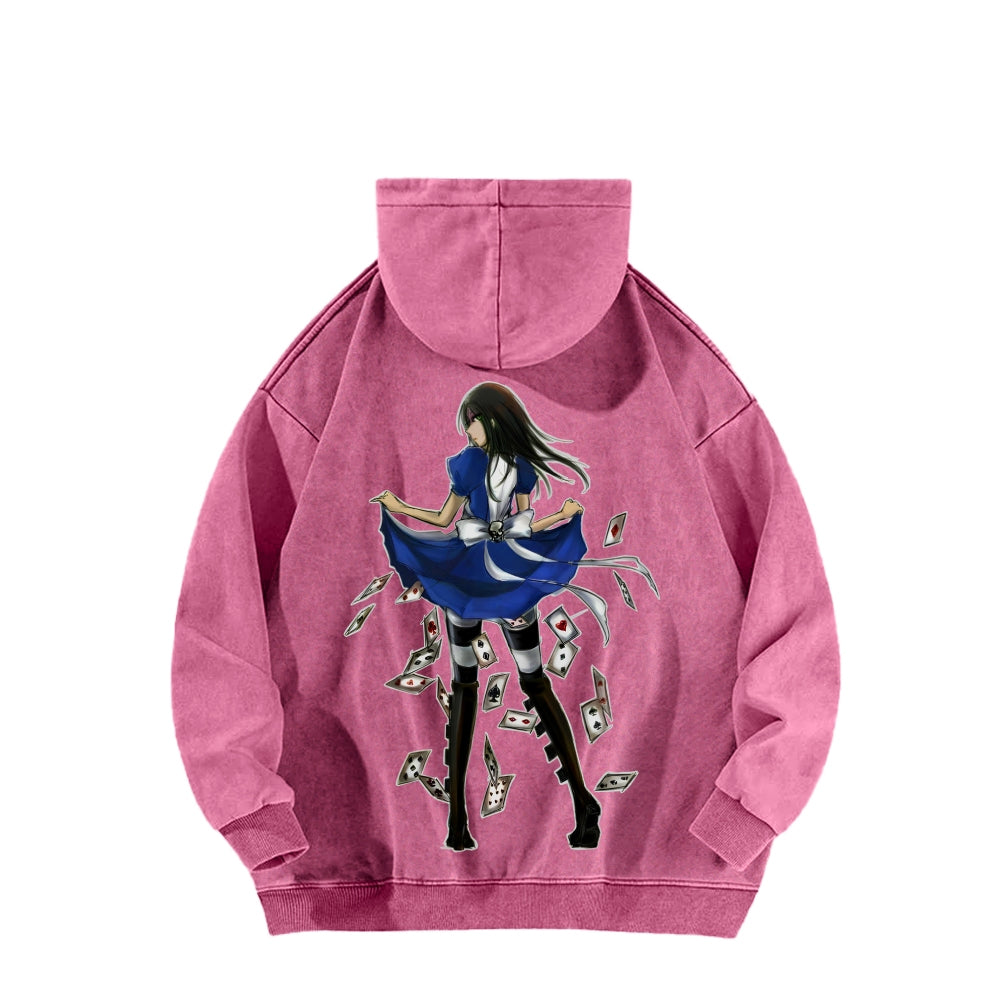 Alice Unisex Washed Hoodie 2601002115