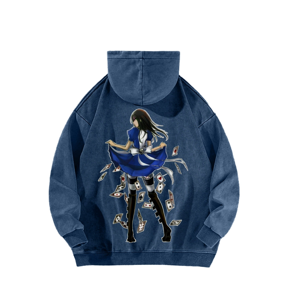 Alice Unisex Washed Hoodie 2601002115