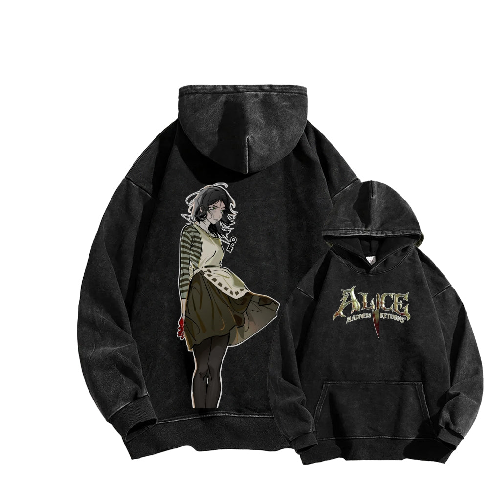 Alice Unisex Washed Hoodie 2601002123