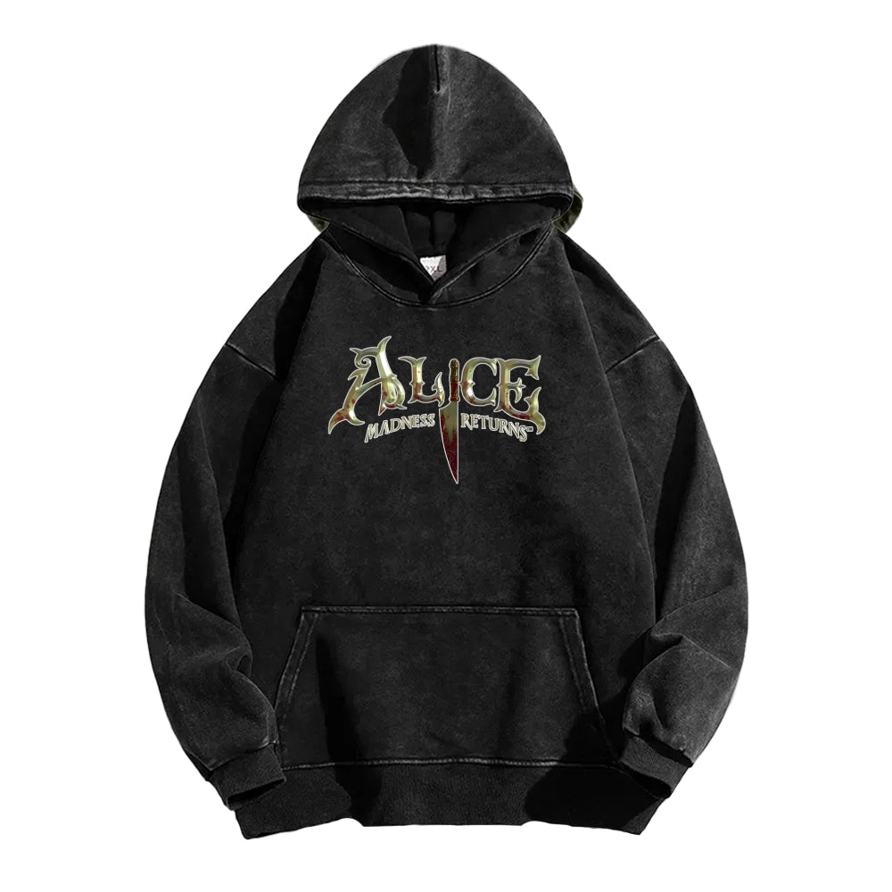Alice Unisex Washed Hoodie 2601002123