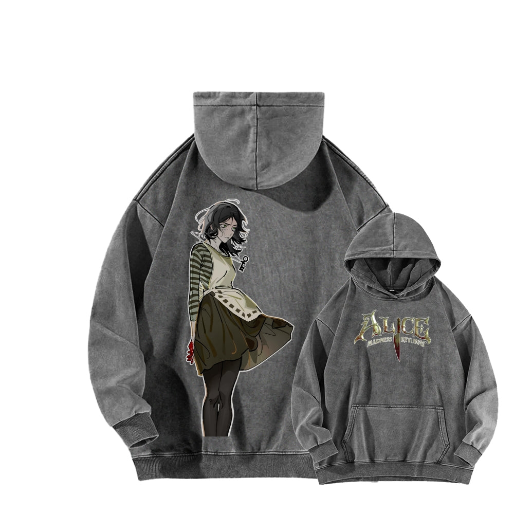 Alice Unisex Washed Hoodie 2601002123