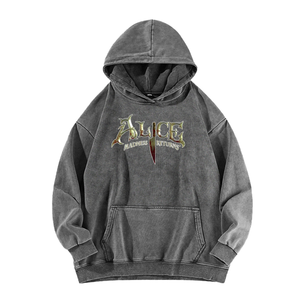 Alice Unisex Washed Hoodie 2601002123
