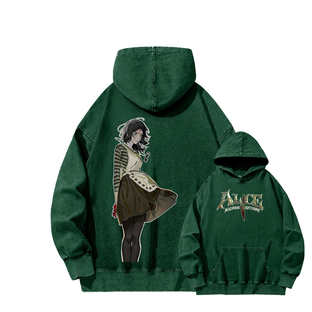 Alice Unisex Washed Hoodie 2601002123