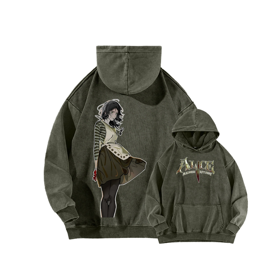 Alice Unisex Washed Hoodie 2601002123