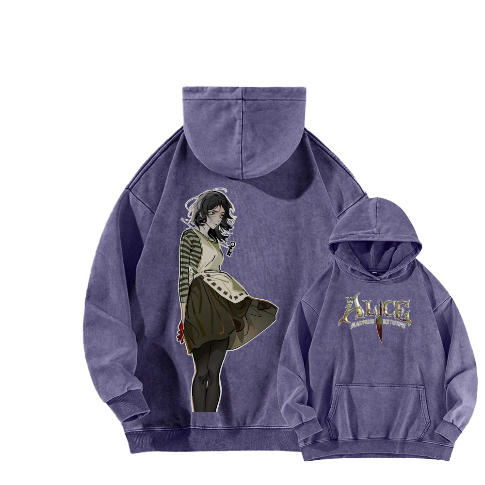 Alice Unisex Washed Hoodie 2601002123