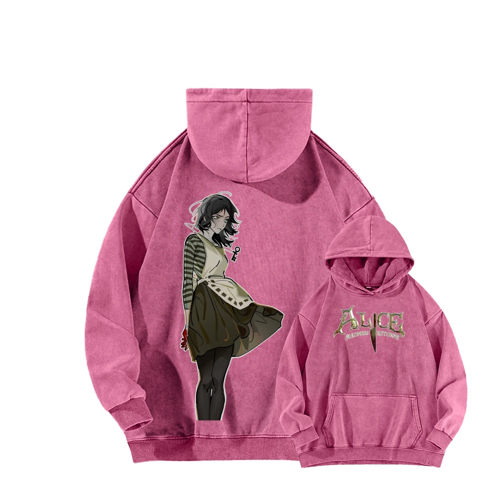 Alice Unisex Washed Hoodie 2601002123