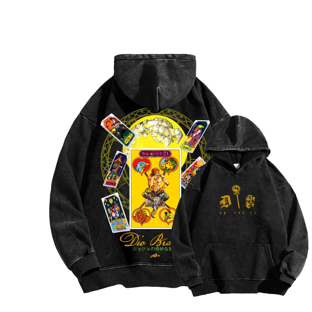 Jojo's Bizarre Adventure Unisex Washed Hoodie 2601002947
