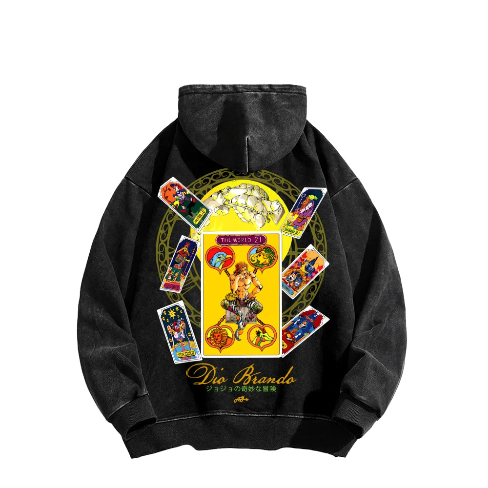 Jojo's Bizarre Adventure Unisex Washed Hoodie 2601002947