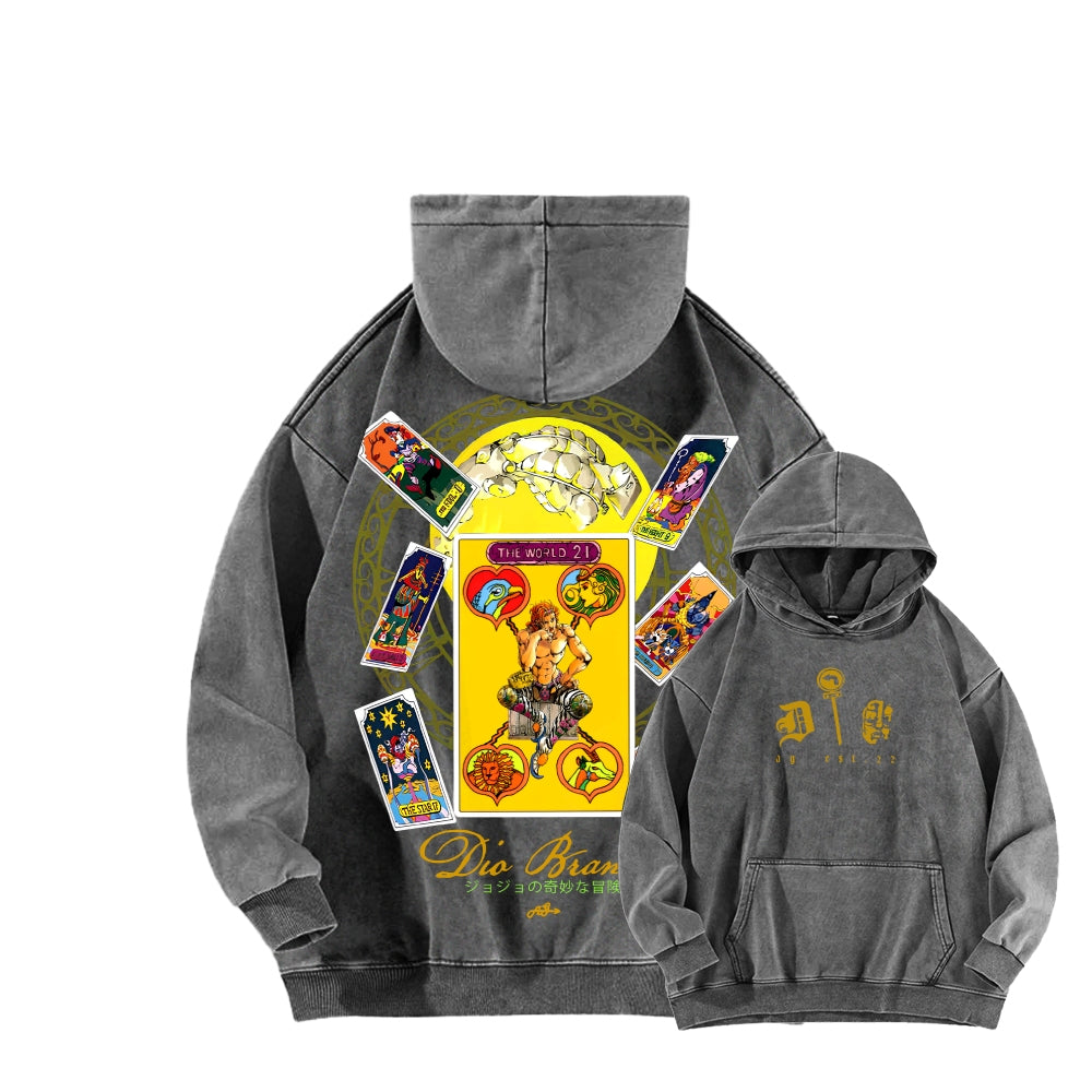 Jojo's Bizarre Adventure Unisex Washed Hoodie 2601002947