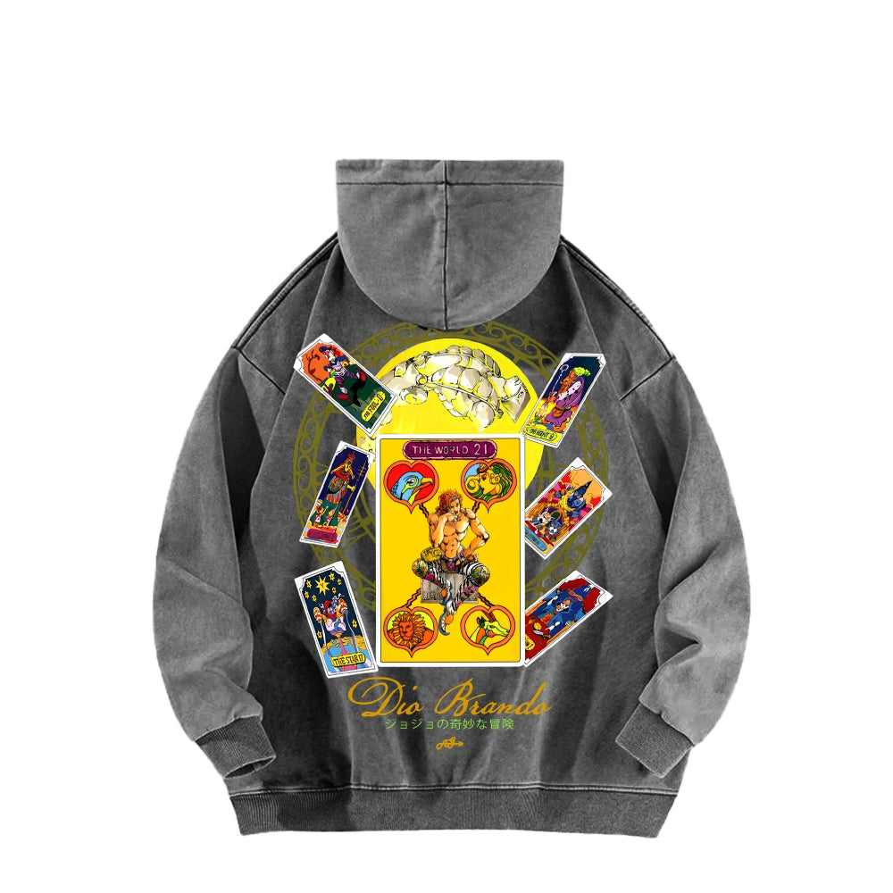Jojo's Bizarre Adventure Unisex Washed Hoodie 2601002947