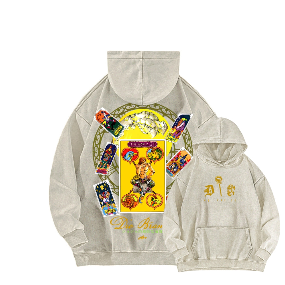 Jojo's Bizarre Adventure Unisex Washed Hoodie 2601002947