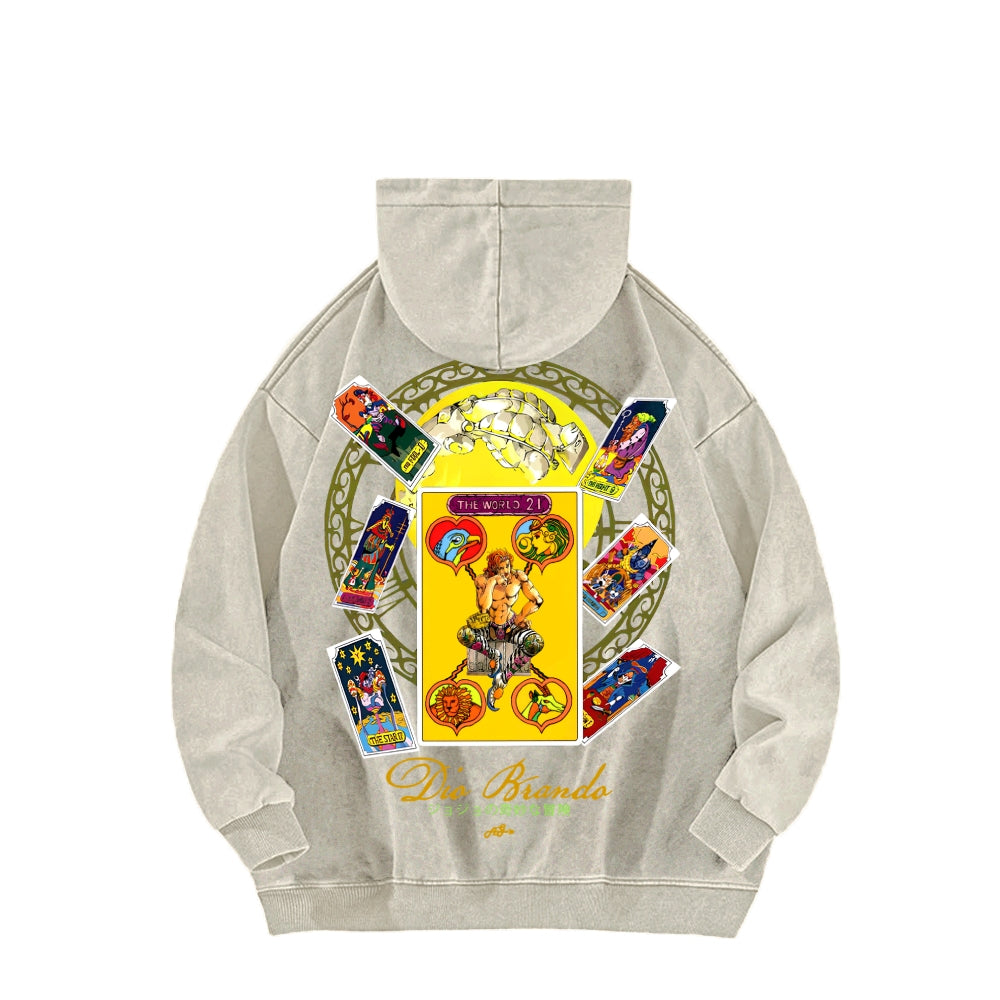 Jojo's Bizarre Adventure Unisex Washed Hoodie 2601002947