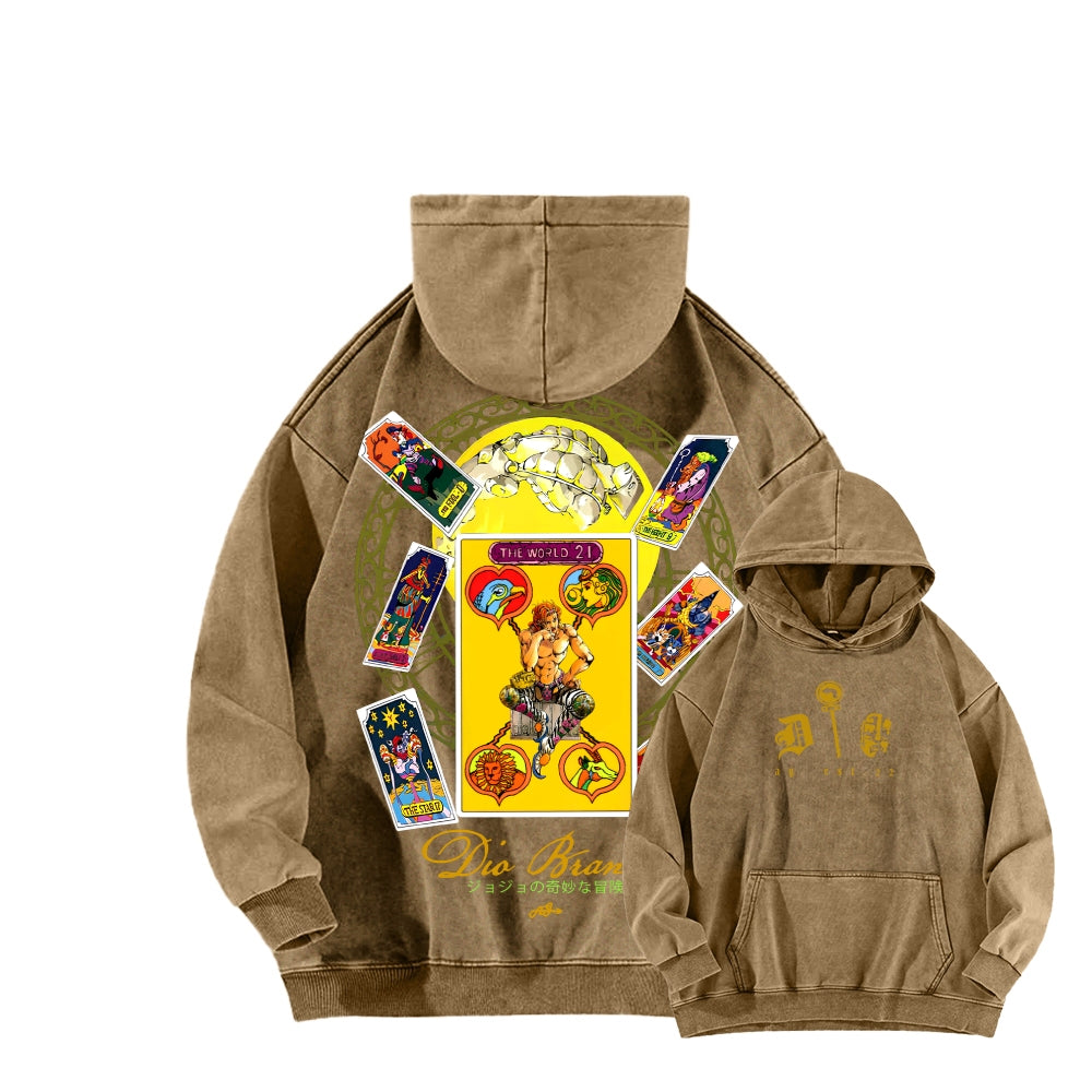 Jojo's Bizarre Adventure Unisex Washed Hoodie 2601002947