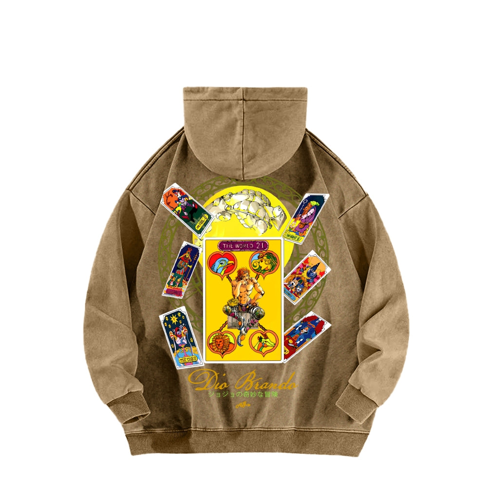 Jojo's Bizarre Adventure Unisex Washed Hoodie 2601002947