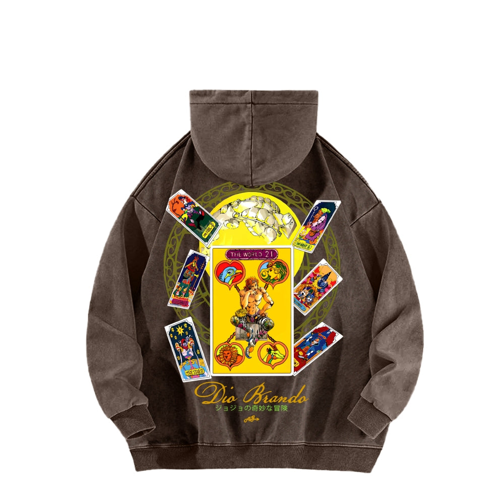 Jojo's Bizarre Adventure Unisex Washed Hoodie 2601002947