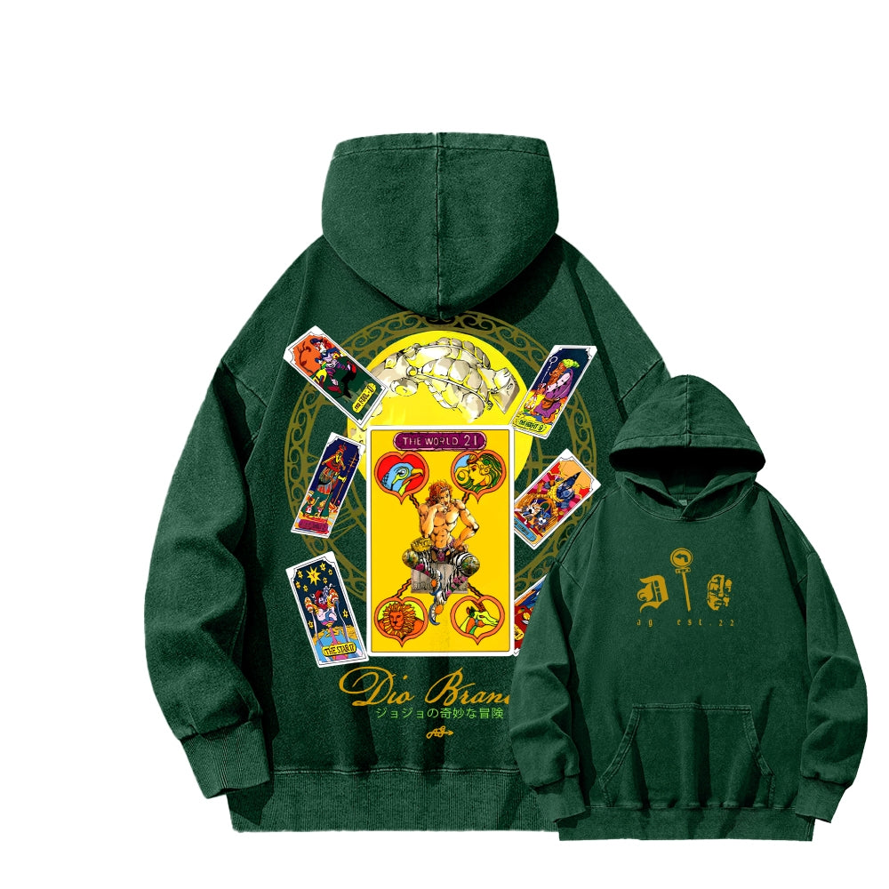 Jojo's Bizarre Adventure Unisex Washed Hoodie 2601002947