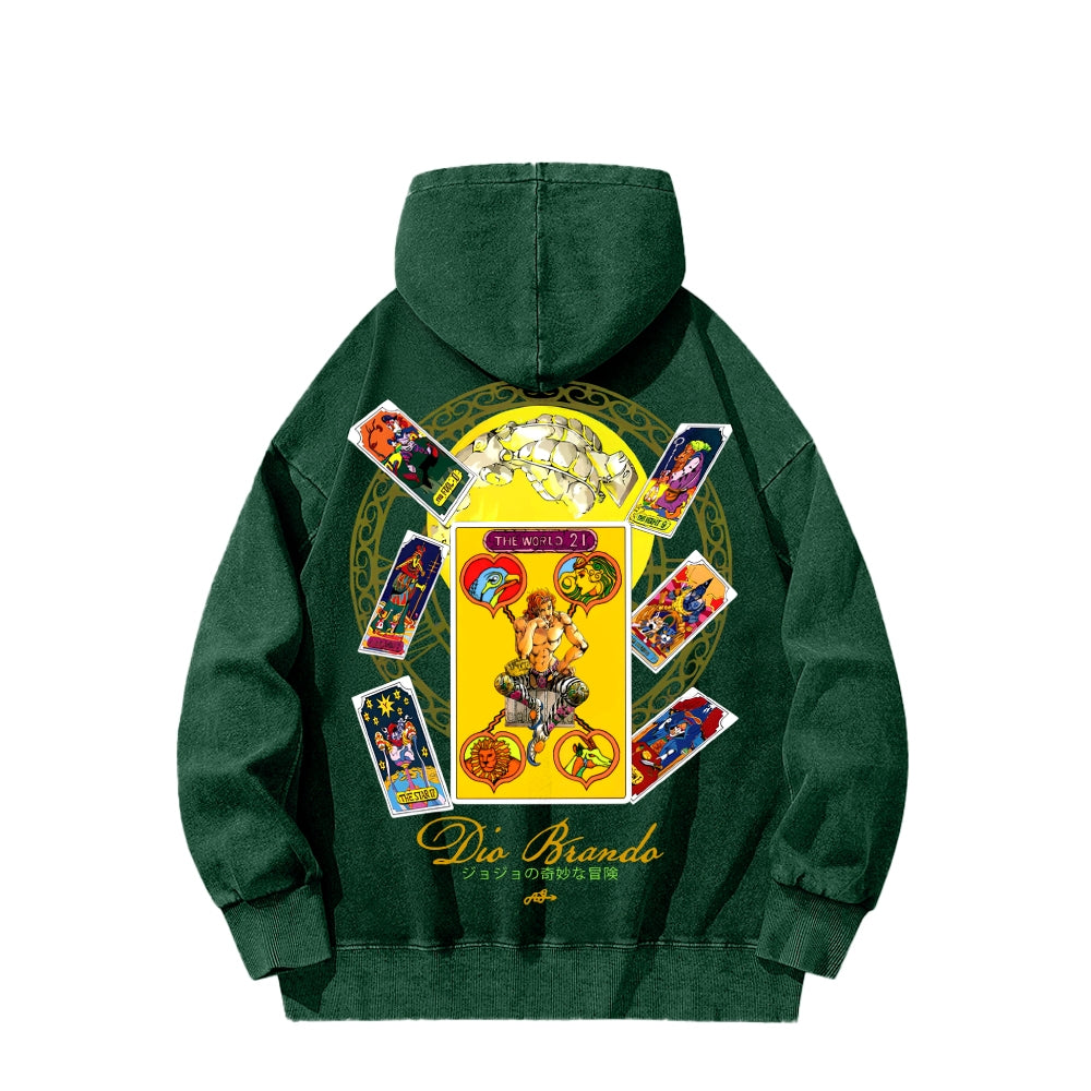 Jojo's Bizarre Adventure Unisex Washed Hoodie 2601002947