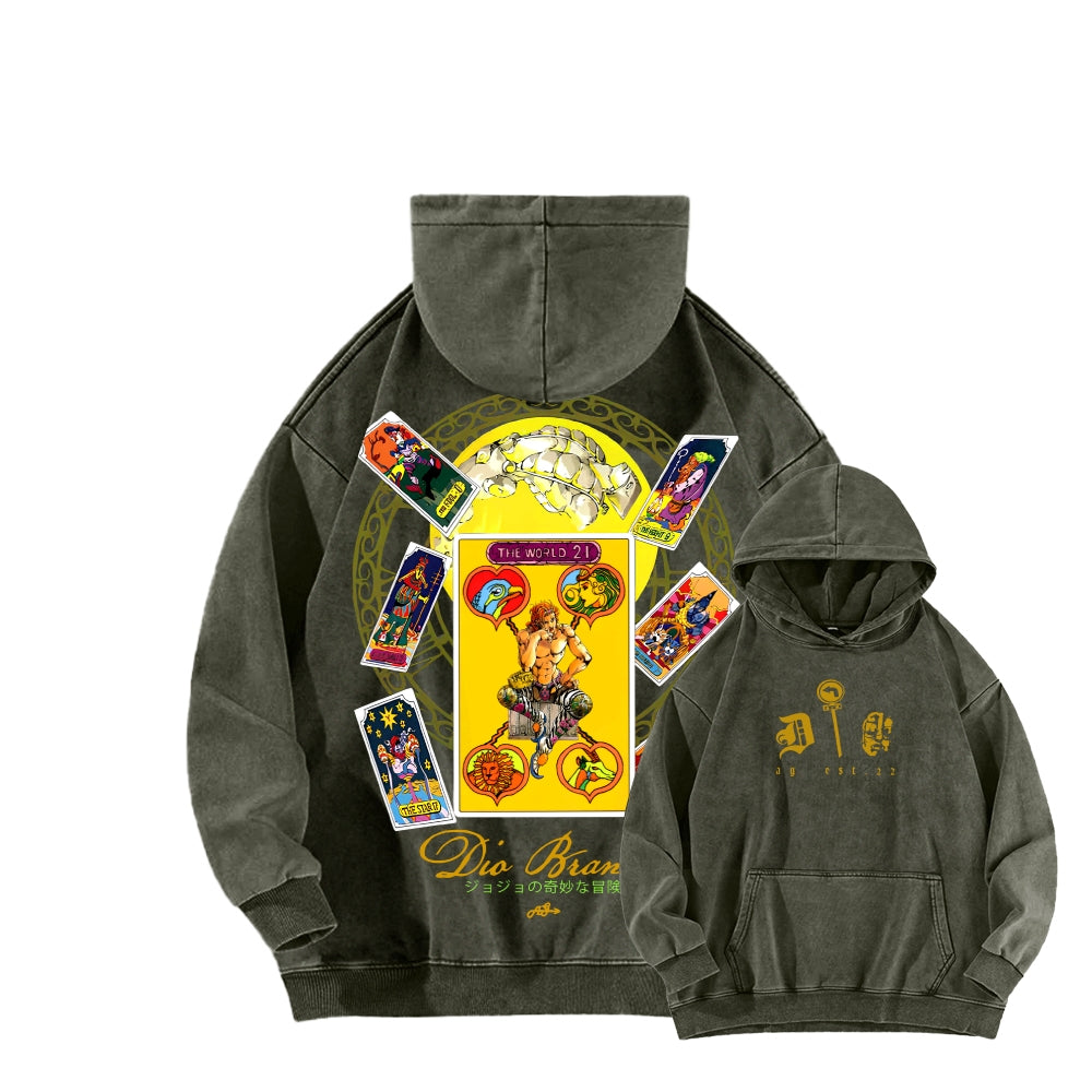 Jojo's Bizarre Adventure Unisex Washed Hoodie 2601002947