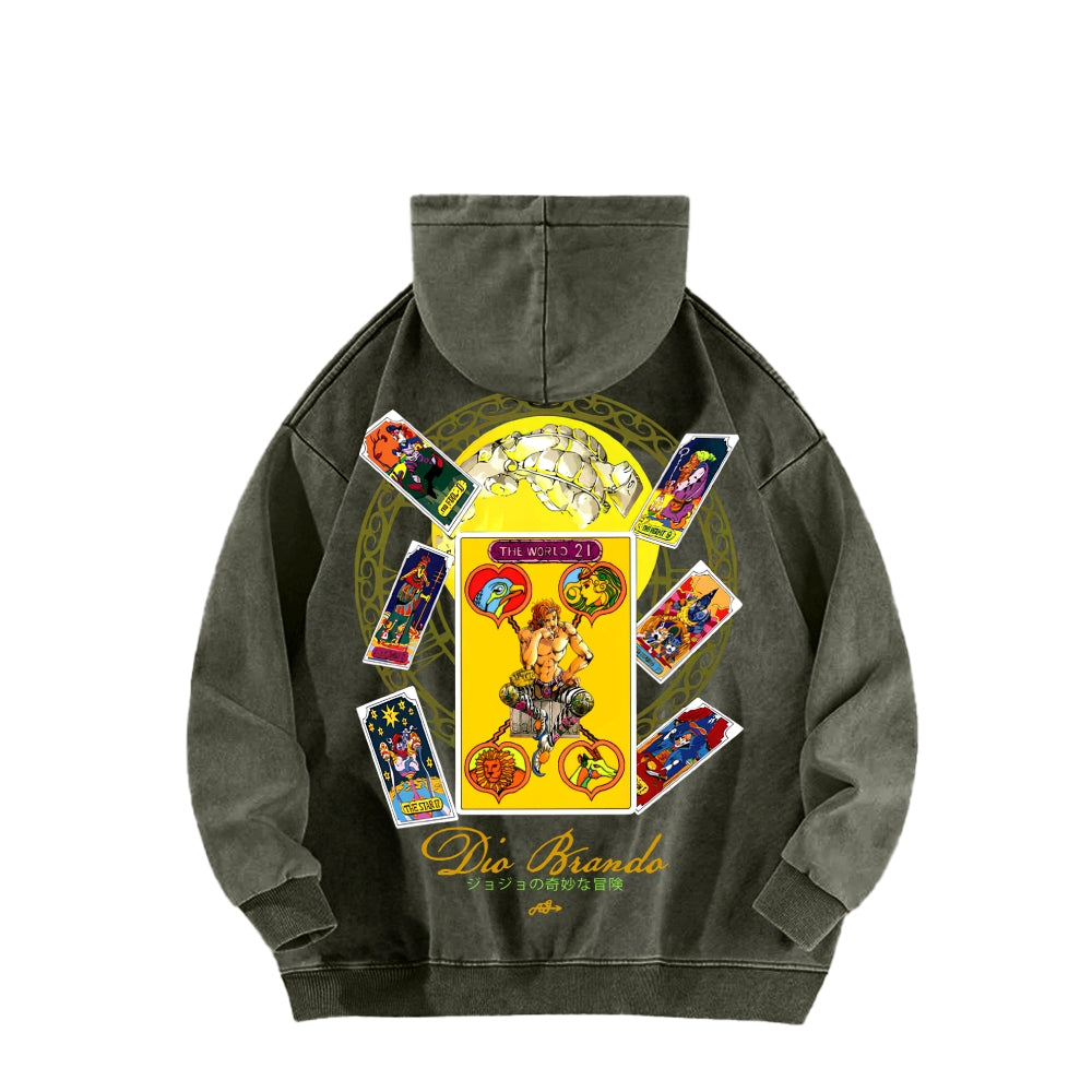 Jojo's Bizarre Adventure Unisex Washed Hoodie 2601002947