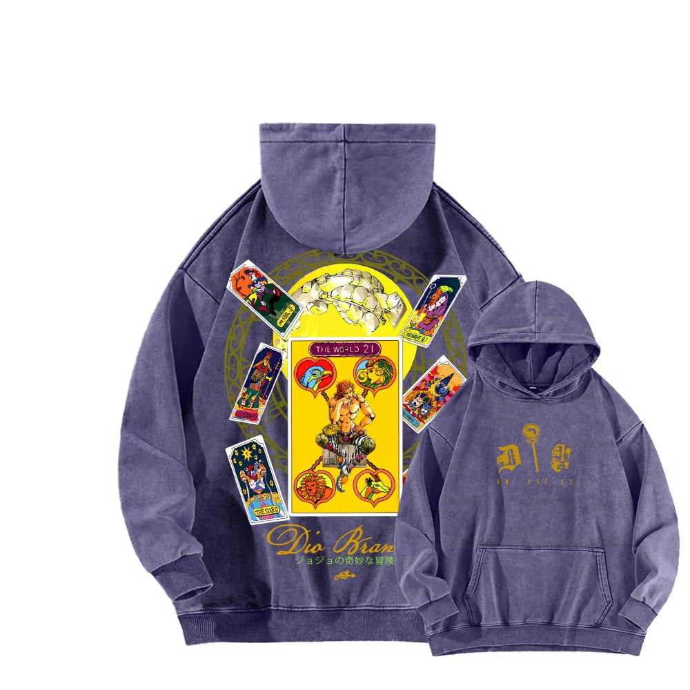Jojo's Bizarre Adventure Unisex Washed Hoodie 2601002947