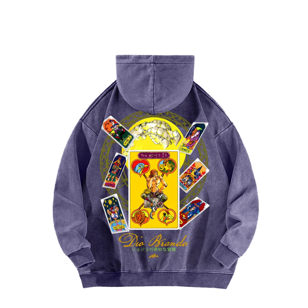 Jojo's Bizarre Adventure Unisex Washed Hoodie 2601002947