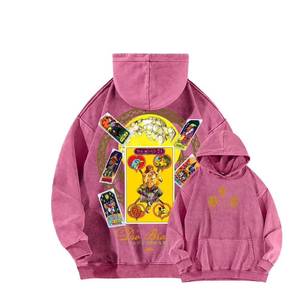 Jojo's Bizarre Adventure Unisex Washed Hoodie 2601002947