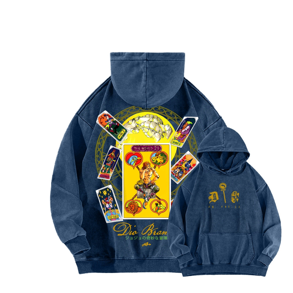 Jojo's Bizarre Adventure Unisex Washed Hoodie 2601002947