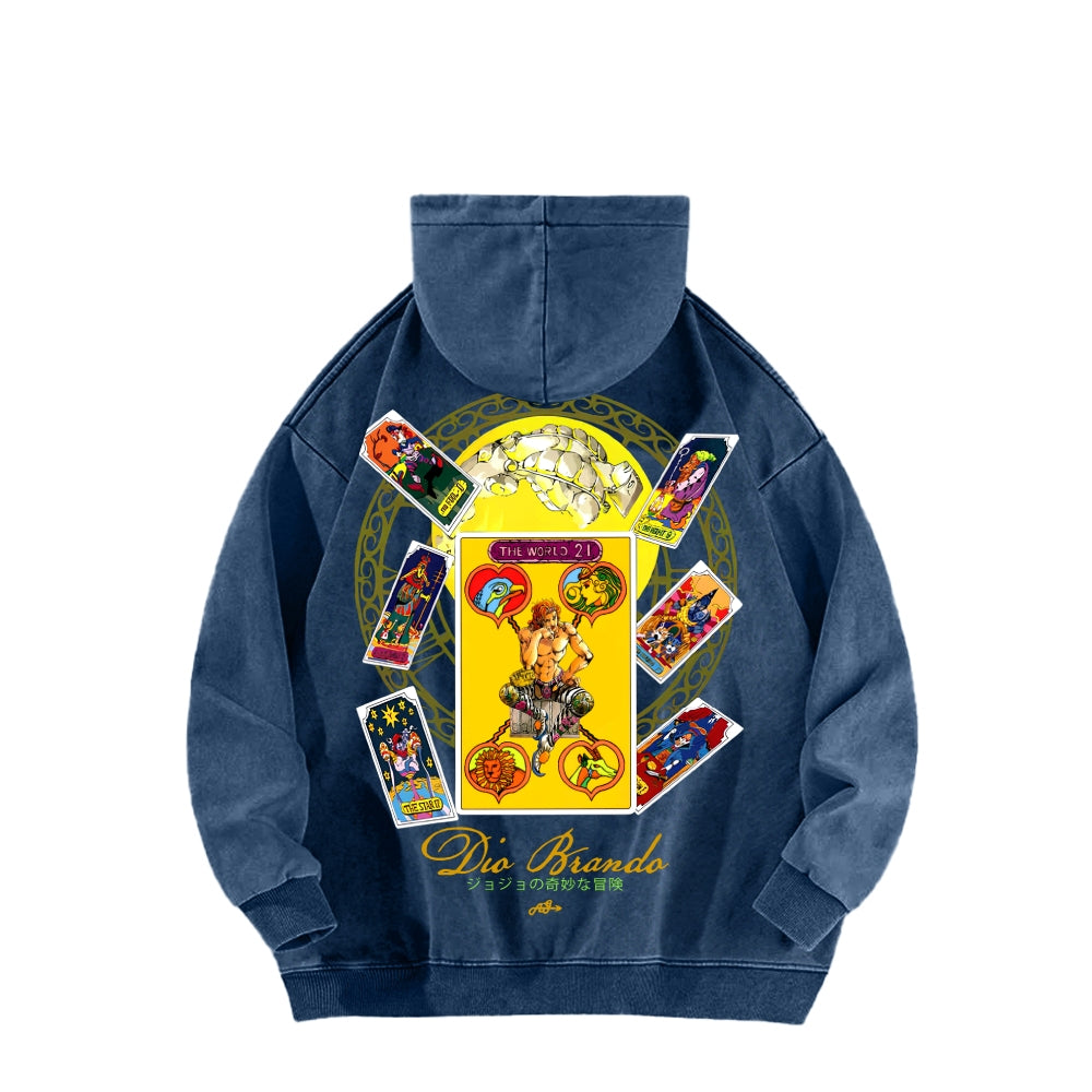 Jojo's Bizarre Adventure Unisex Washed Hoodie 2601002947