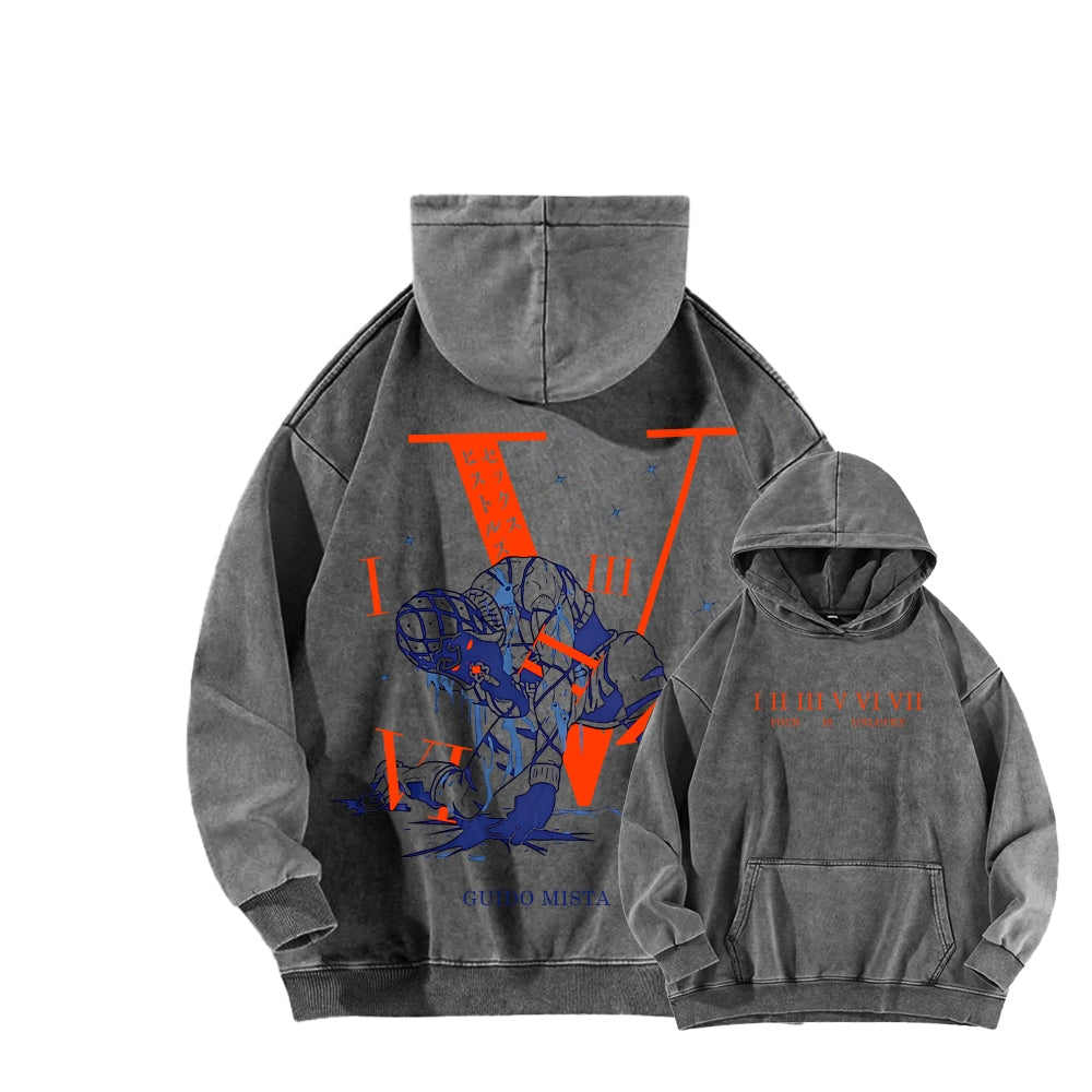 Jojo's Bizarre Adventure Unisex Washed Hoodie 2601002949