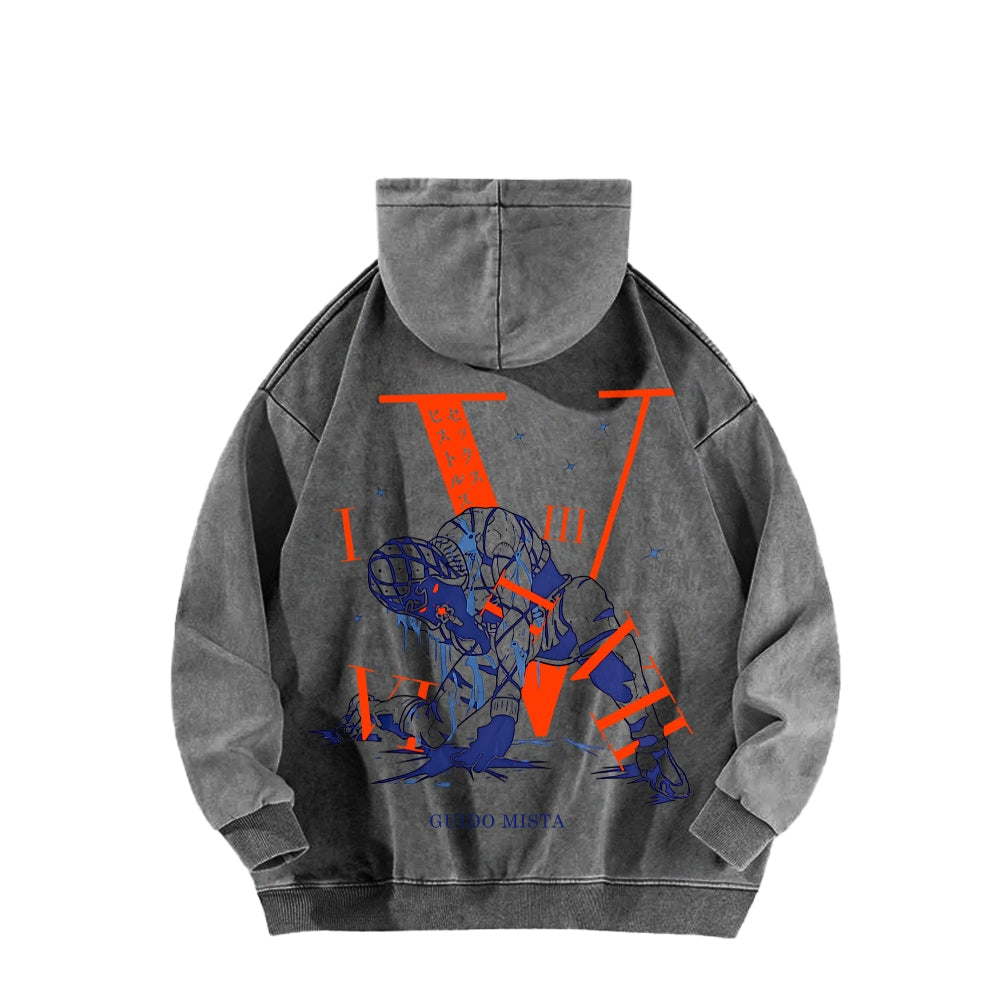 Jojo's Bizarre Adventure Unisex Washed Hoodie 2601002949