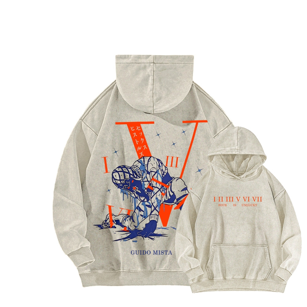 Jojo's Bizarre Adventure Unisex Washed Hoodie 2601002949