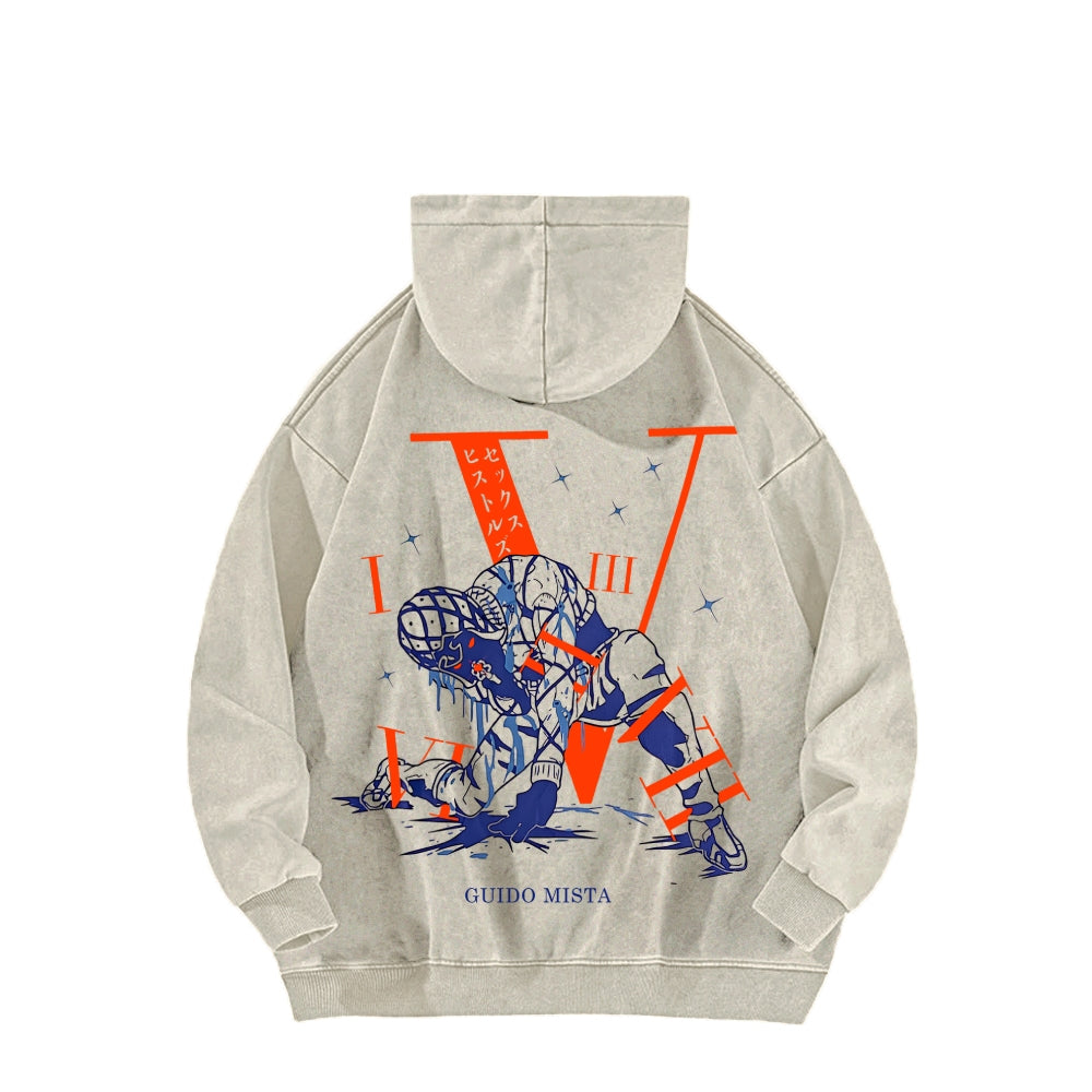 Jojo's Bizarre Adventure Unisex Washed Hoodie 2601002949