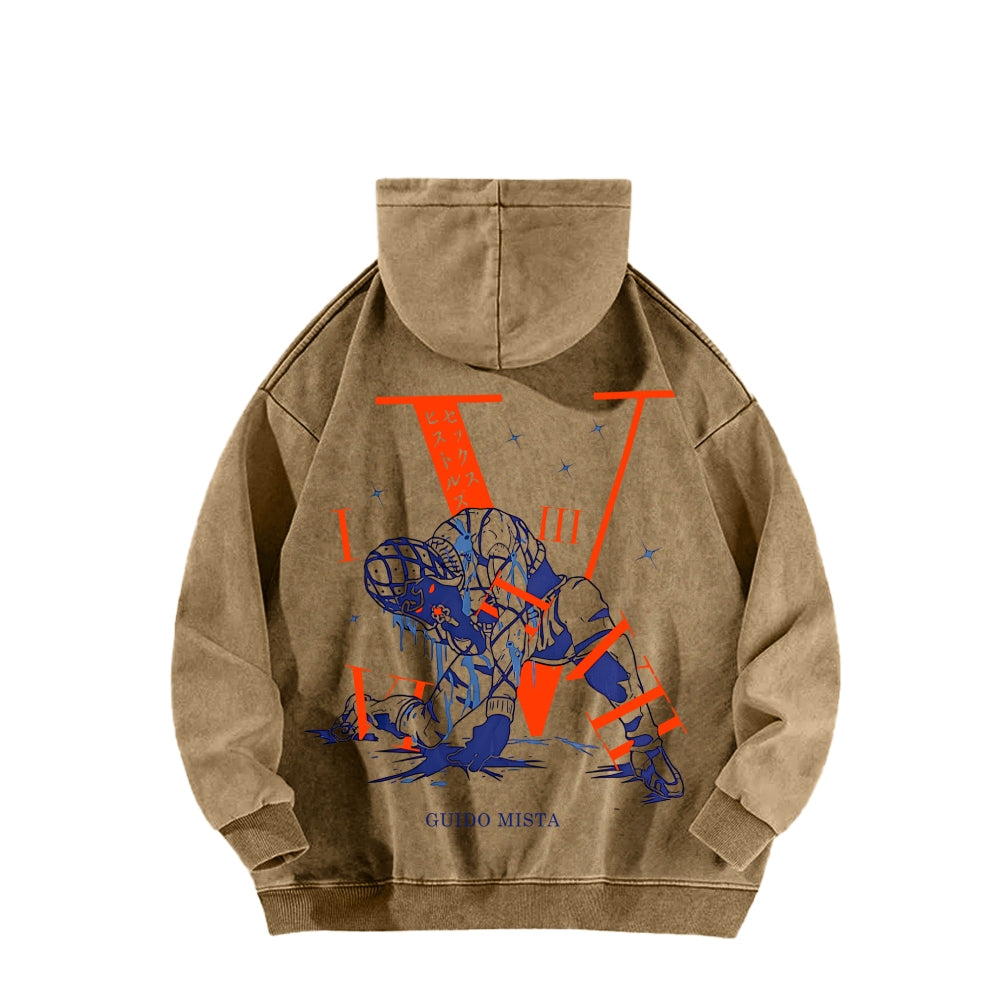 Jojo's Bizarre Adventure Unisex Washed Hoodie 2601002949