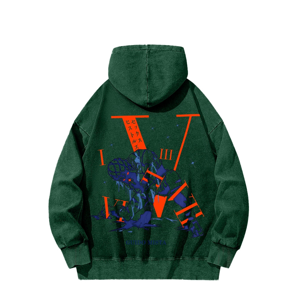 Jojo's Bizarre Adventure Unisex Washed Hoodie 2601002949
