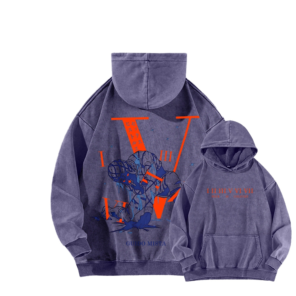 Jojo's Bizarre Adventure Unisex Washed Hoodie 2601002949