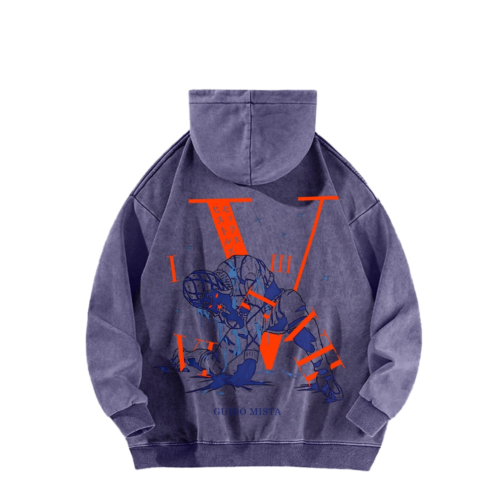 Jojo's Bizarre Adventure Unisex Washed Hoodie 2601002949