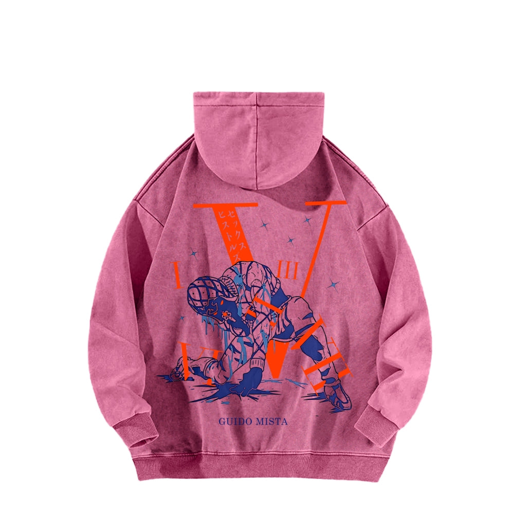 Jojo's Bizarre Adventure Unisex Washed Hoodie 2601002949