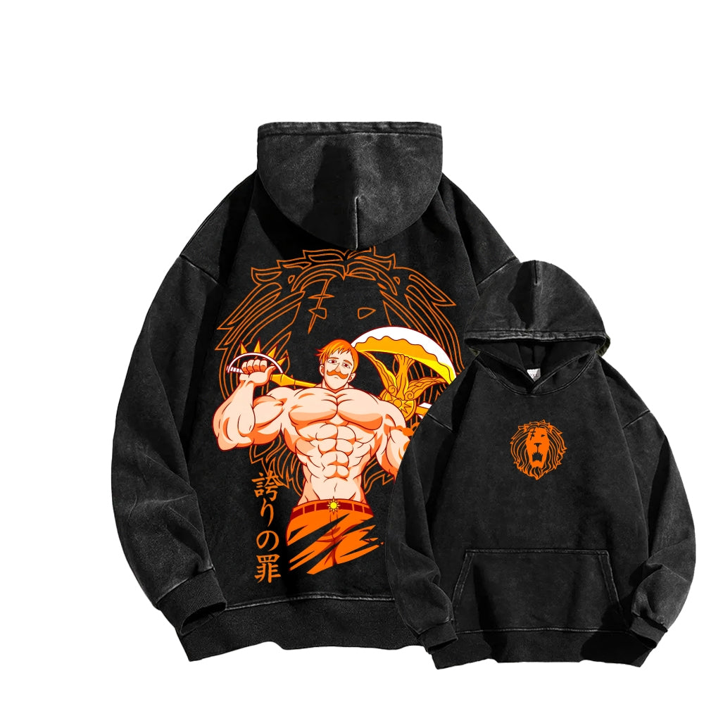 Seven Deadly Sins Unisex Washed Hoodie 2601002959