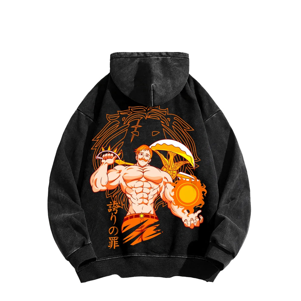 Seven Deadly Sins Unisex Washed Hoodie 2601002959