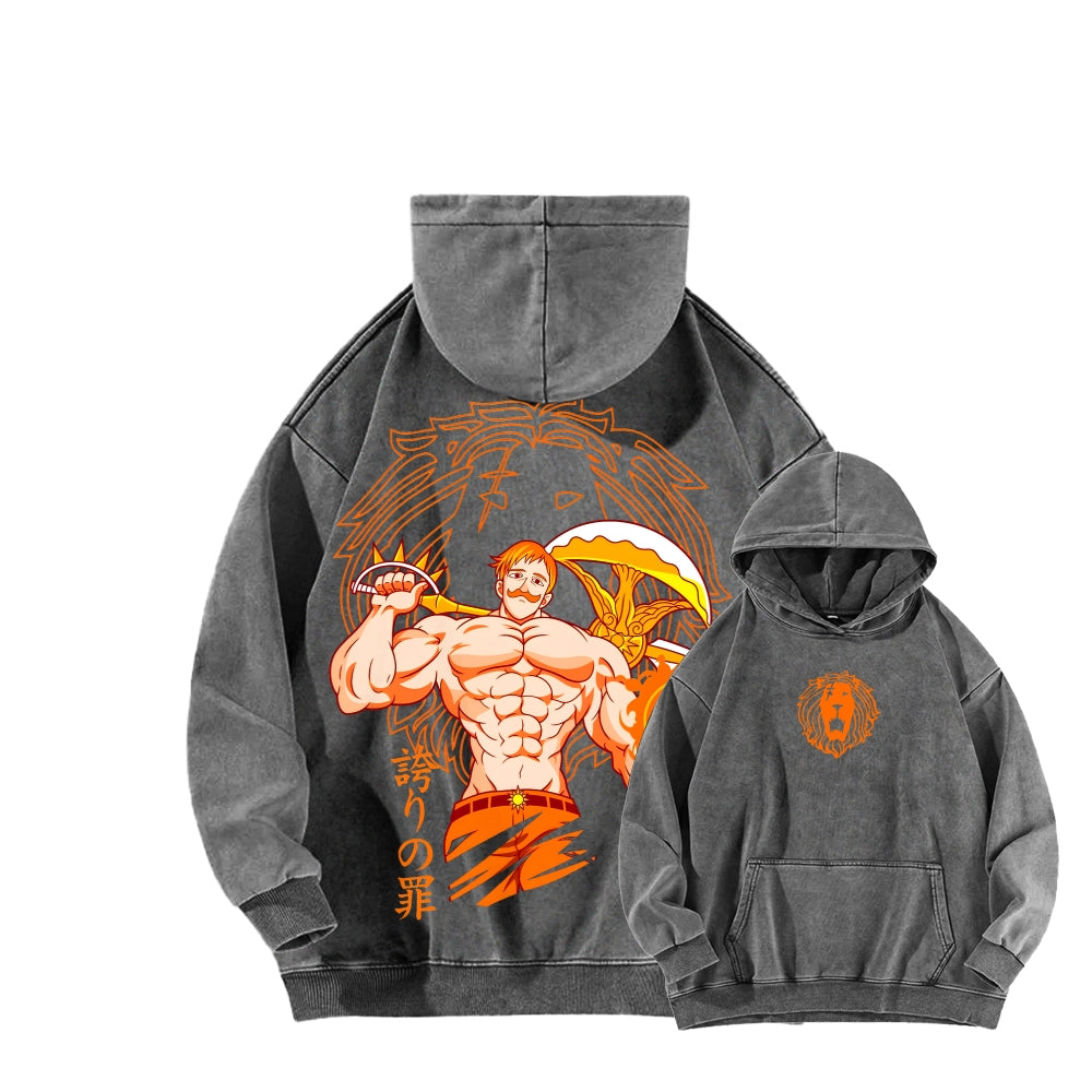 Seven Deadly Sins Unisex Washed Hoodie 2601002959