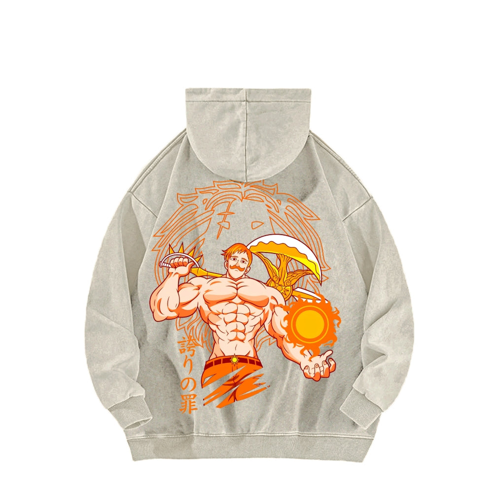 Seven Deadly Sins Unisex Washed Hoodie 2601002959
